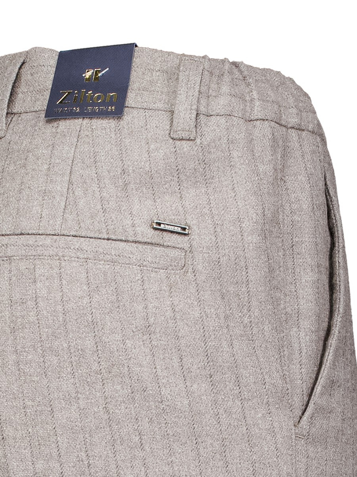 Taupekleurige gestreepte broek Elliot Zilton