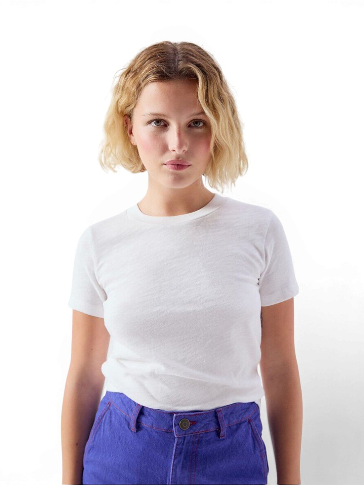 Witte katoenen T-shirt American Vintage 
