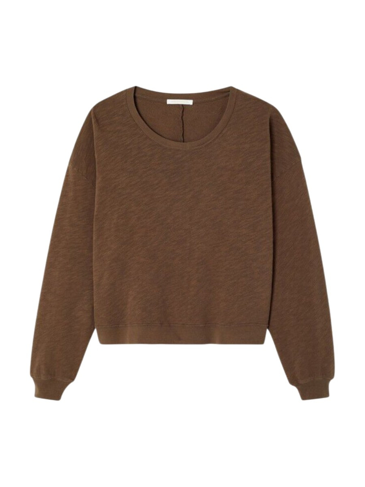 Donkerbruine oversized katoenen T-shirt American Vintage