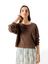 Donkerbruine oversized katoenen T-shirt American Vintage 