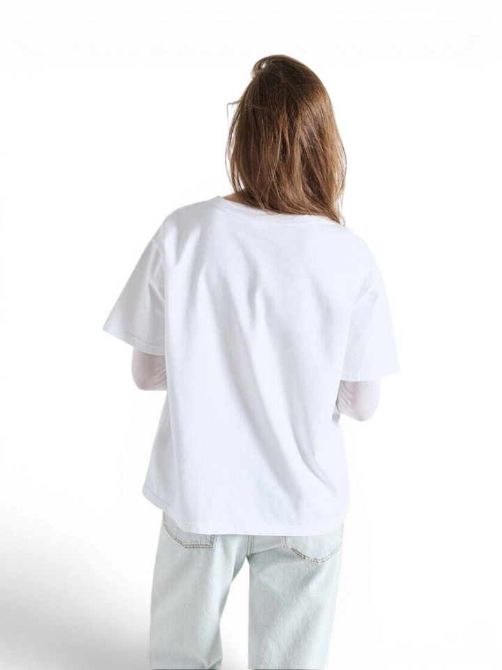 Witte katoenen T-shirt American Vintage