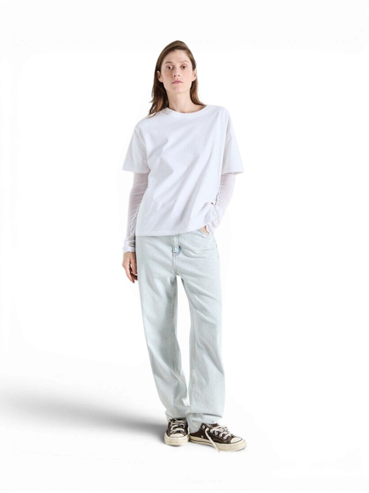 Witte katoenen T-shirt American Vintage