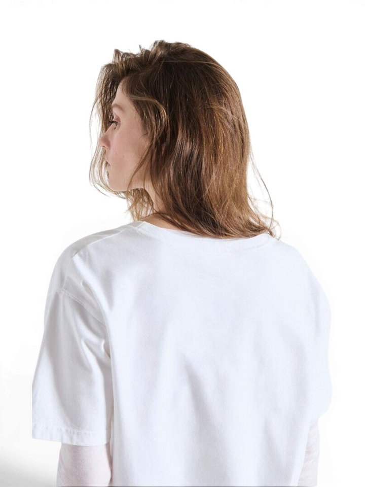 Witte katoenen T-shirt American Vintage