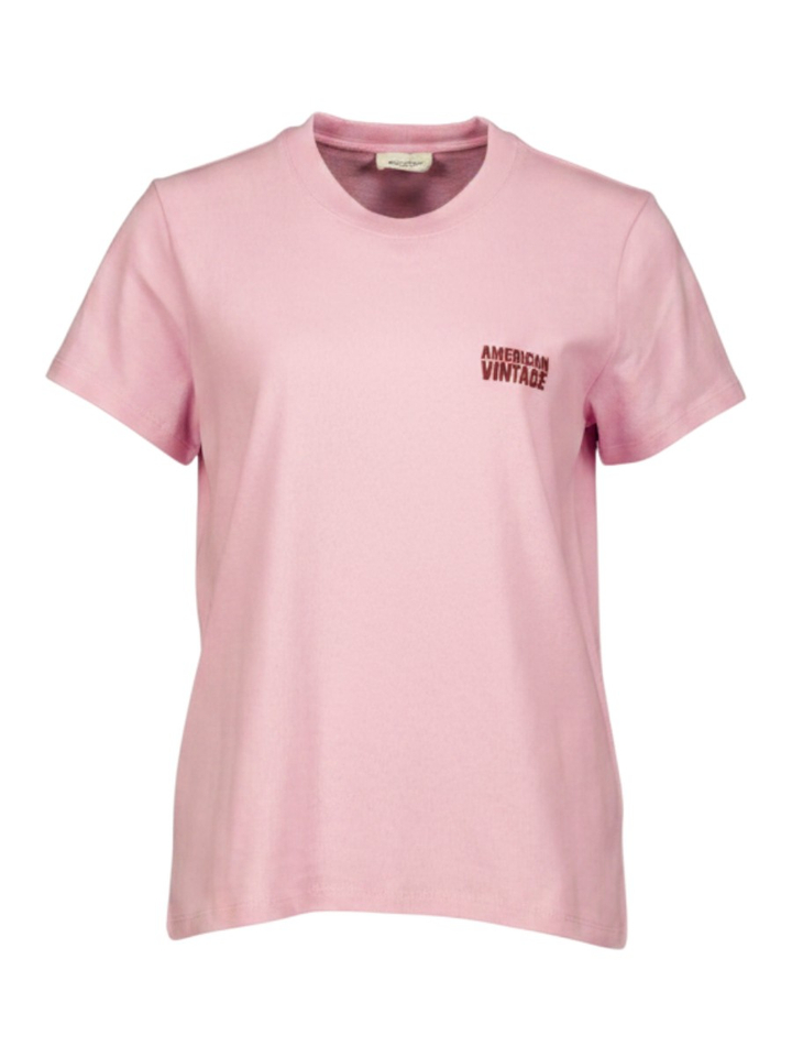 Roze t-shirt met logo American Vintage