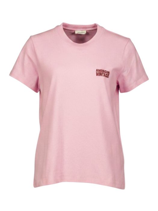 Roze t-shirt met logo American Vintage