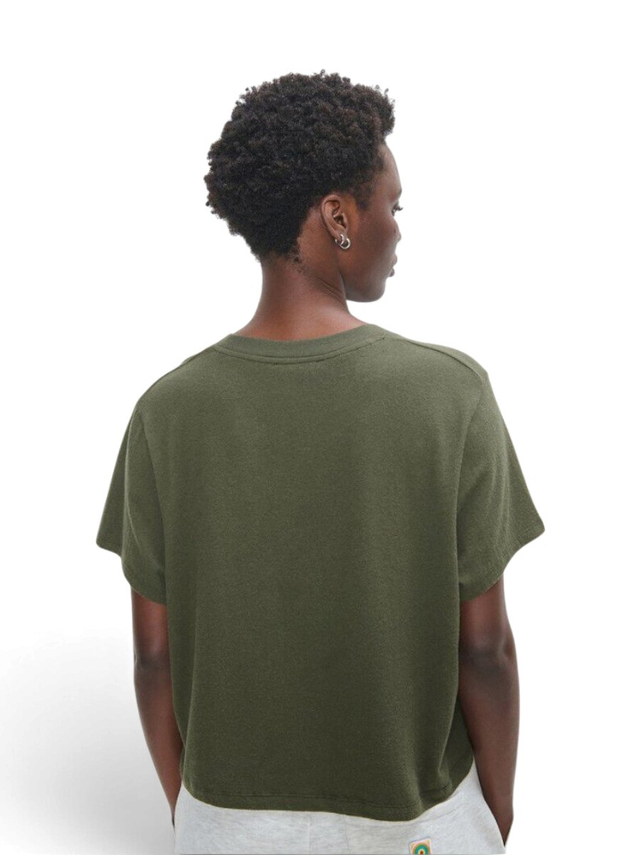 Groene t-shirt met korte mouwen American Vintage