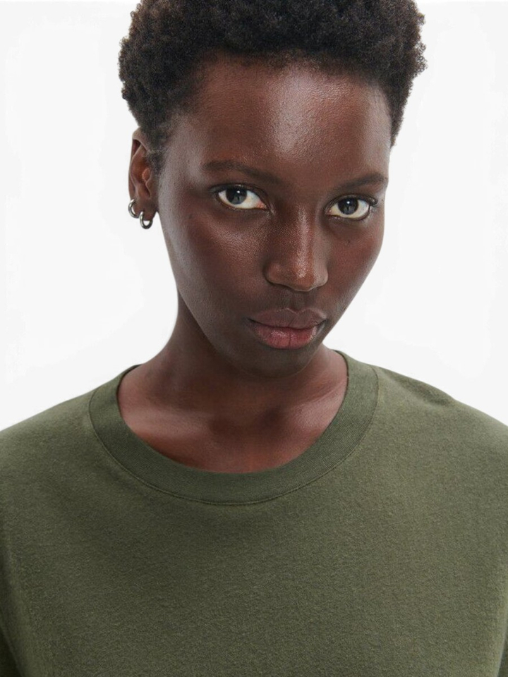 Groene t-shirt met korte mouwen American Vintage