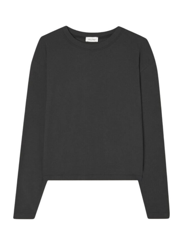 Donkergrijze t-shirt met lange mouwen American Vintage 