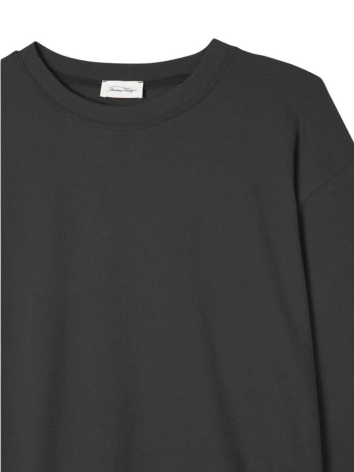 Donkergrijze t-shirt met lange mouwen American Vintage 