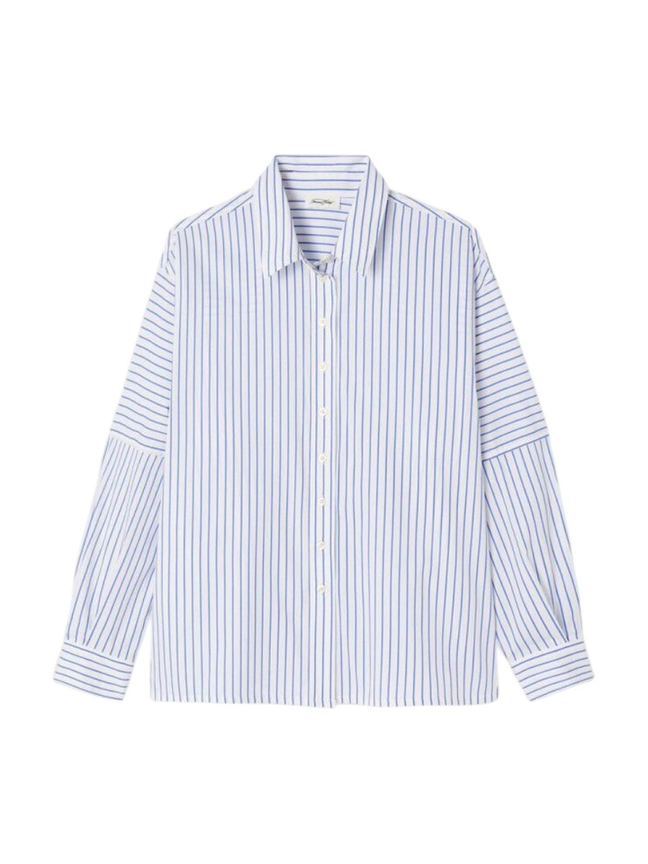 Witte bloes met blauwe strepen American Vintage