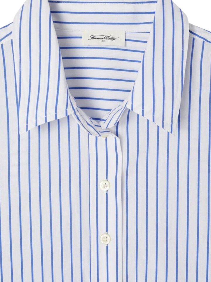 Witte bloes met blauwe strepen American Vintage