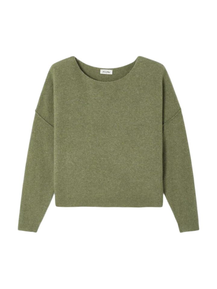 Kaki groene pull met boothals American Vintage 