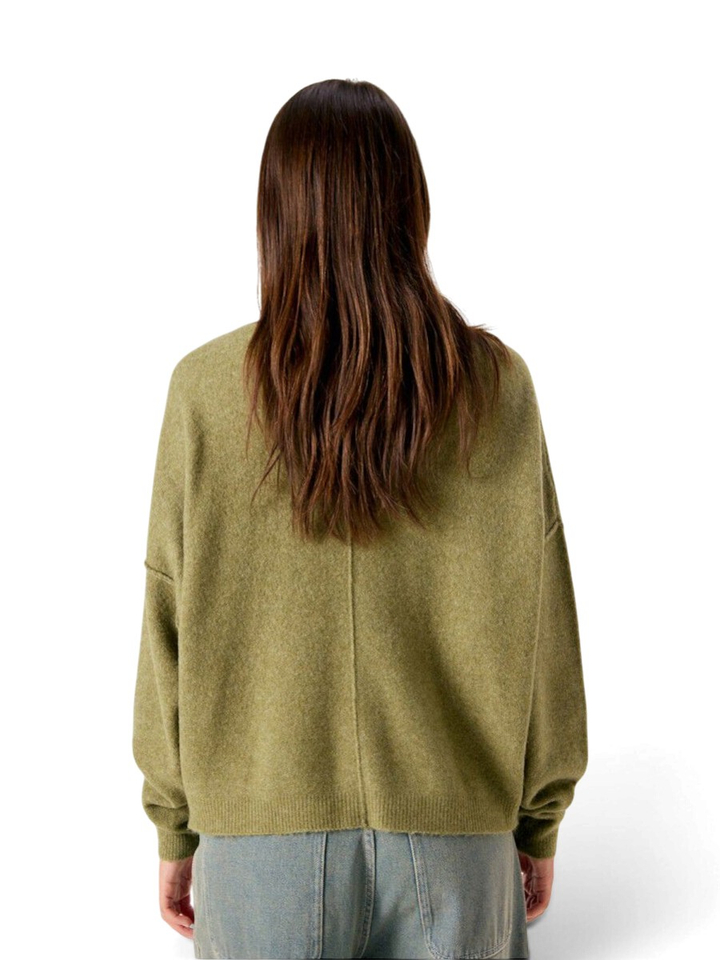 Kaki groene pull met boothals American Vintage
