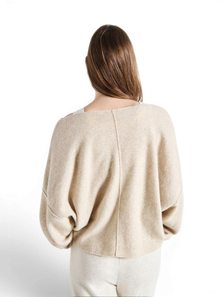 Beige pull met boothals American Vintage