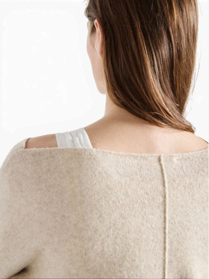 Beige pull met boothals American Vintage