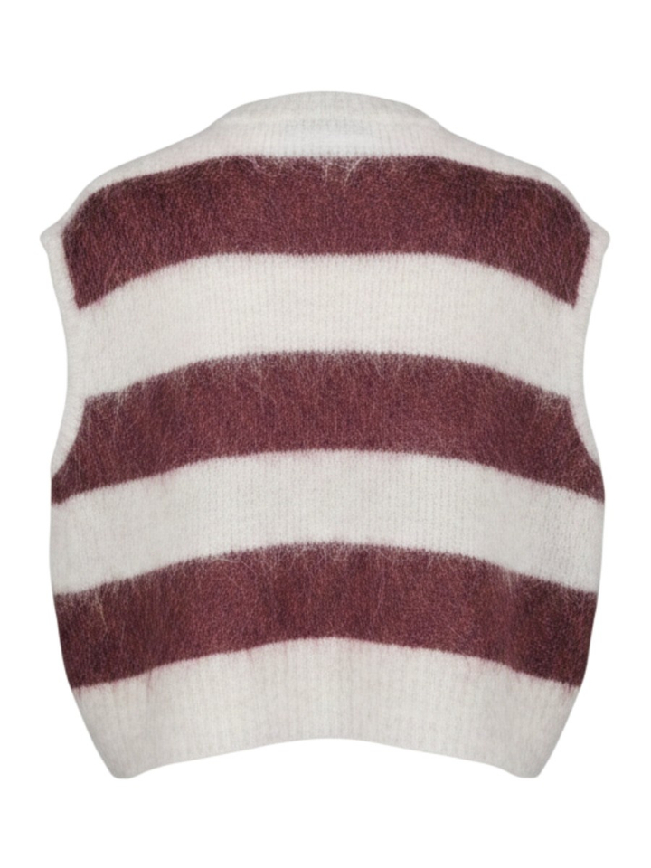 Gestreepte wollen mouwloze trui American Vintage