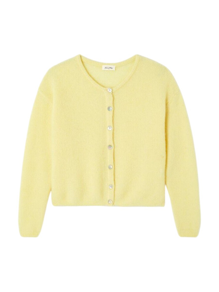 Gele gebreide cardigan American Vintage