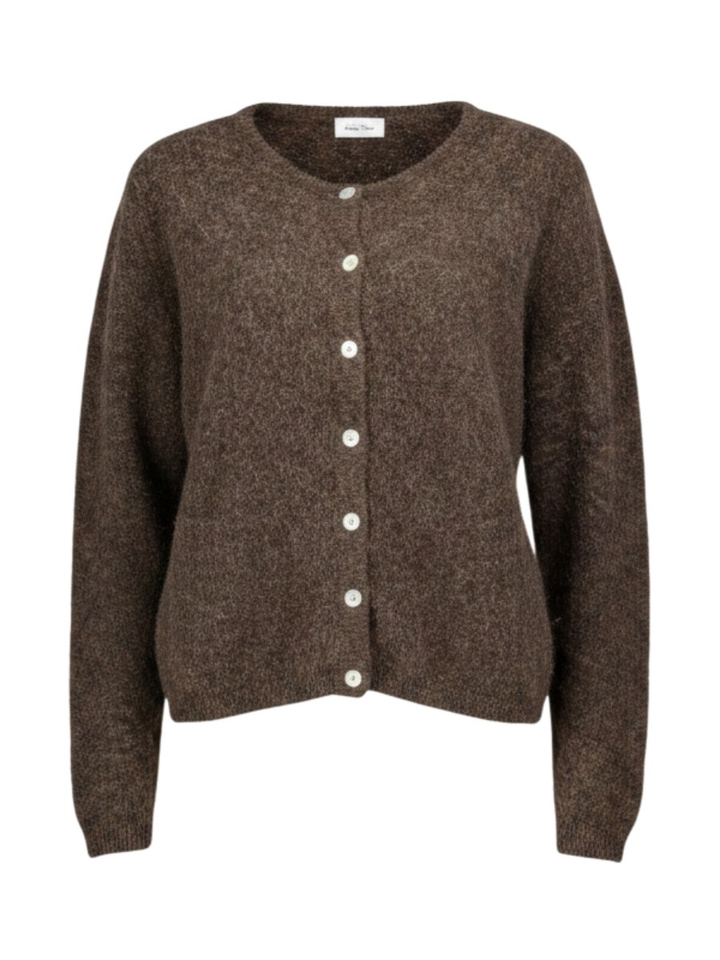 Donkerbruine korte cardigan American Vintage