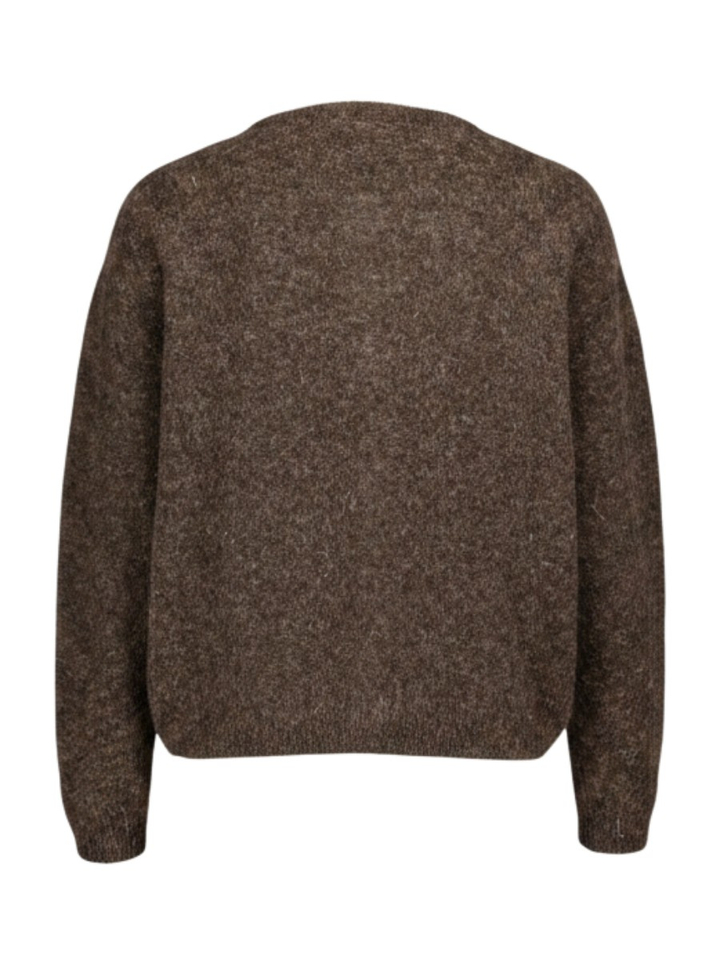 Donkerbruine korte cardigan American Vintage