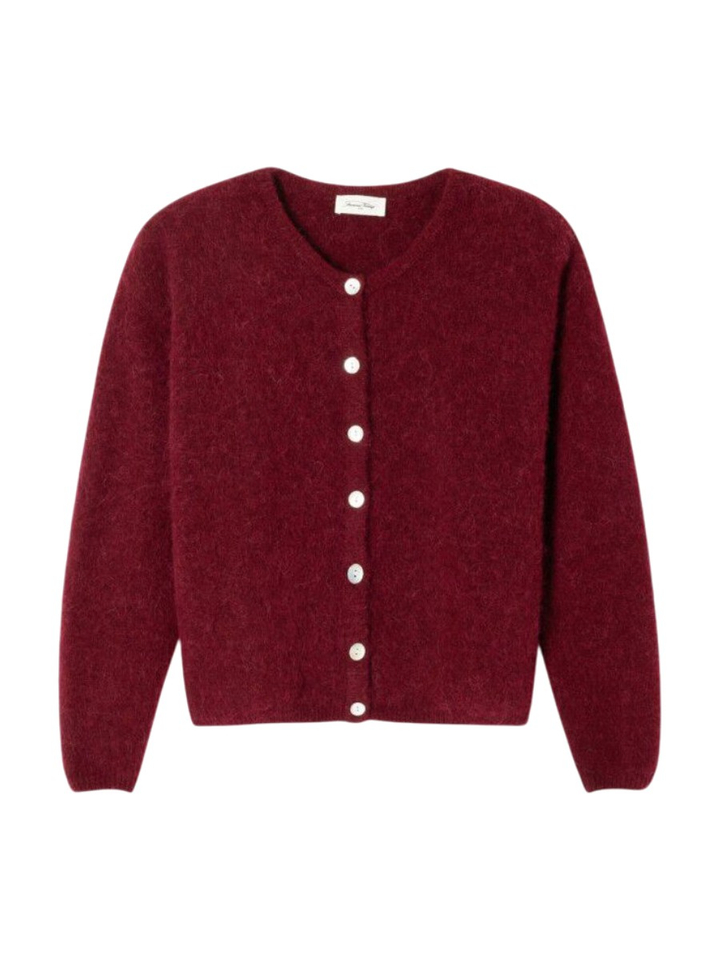 Bordeaux korte cardigan American Vintage 