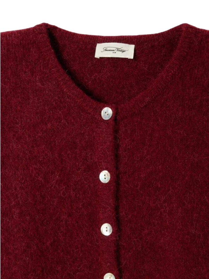 Bordeaux korte cardigan American Vintage 