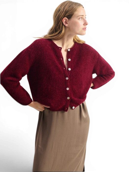 Bordeaux korte cardigan American Vintage