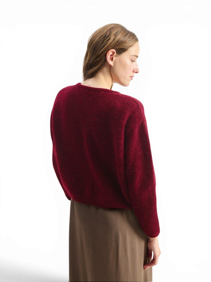 Bordeaux korte cardigan American Vintage 