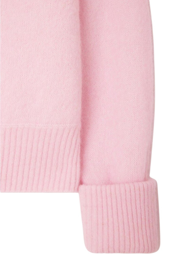 Roze gebreide trui met ronde hals Vito American Vintage 