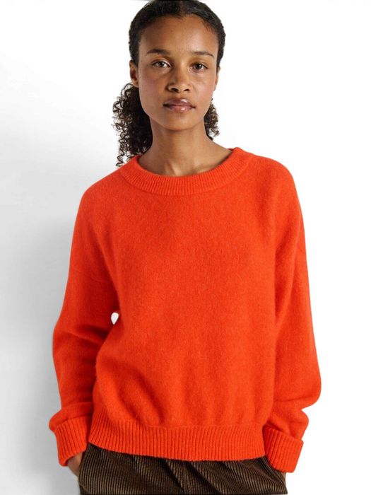 Rode gebreide pull met ronde hals American Vintage