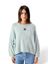 Lichtblauwe gebreide pull met ronde hals American Vintage 