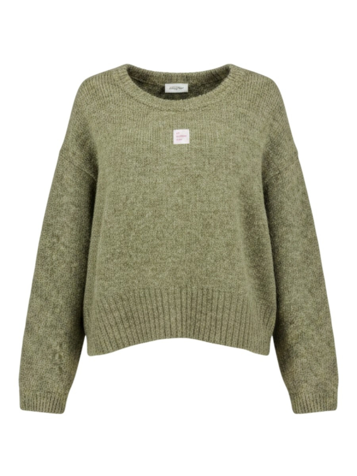 Groene pull met boothals American Vintage