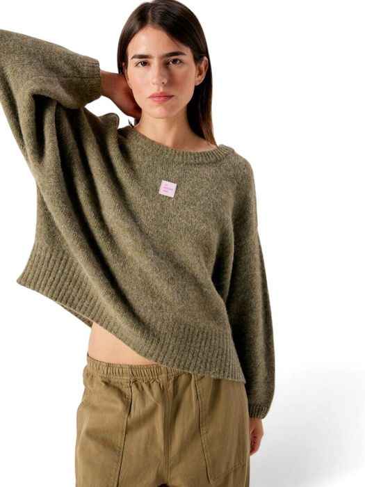 Groene pull met boothals American Vintage