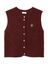 Bordeauxkleurige cardigan zonder mouwen American Vintage 
