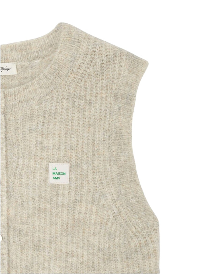 Beige gebreide cardigan met knopen American Vintage 