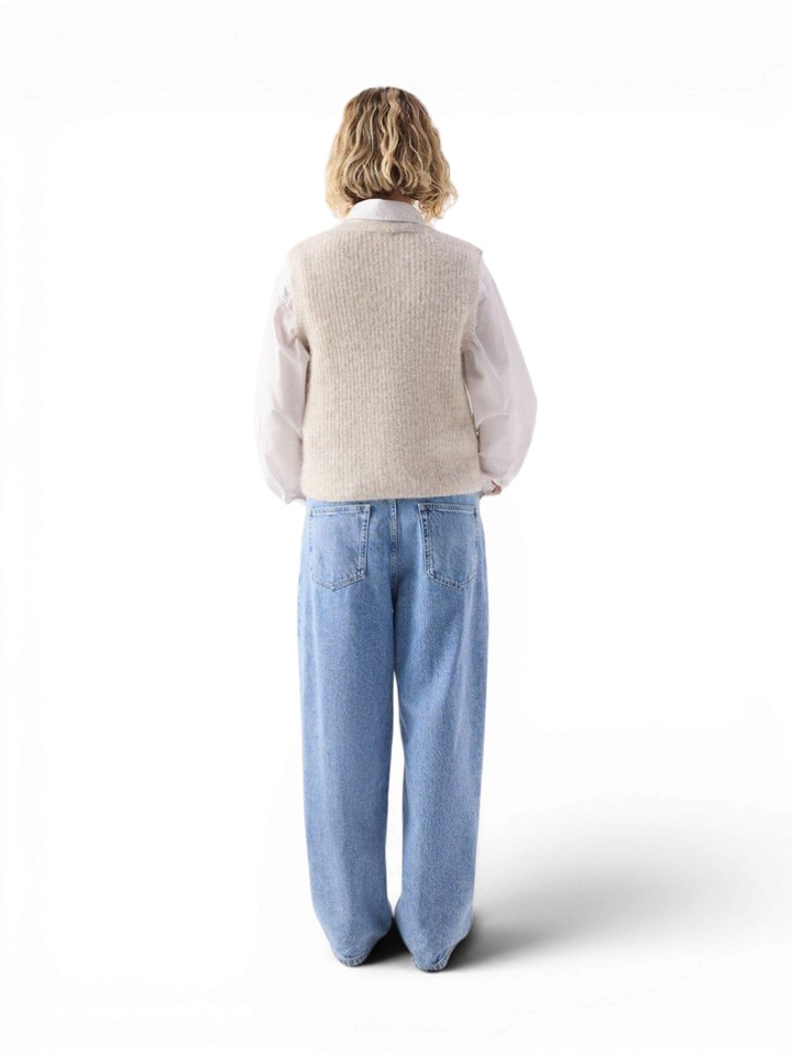 Beige gebreide cardigan met knopen American Vintage 