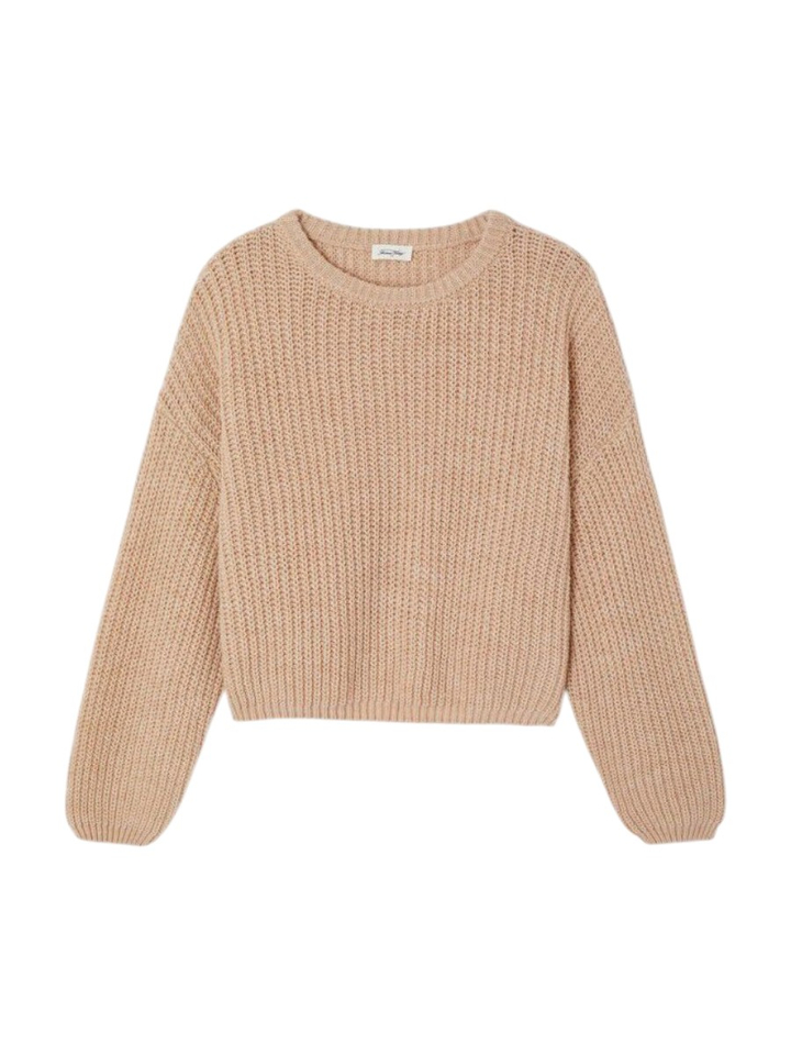 Beige wollen gebreide pull American Vintage