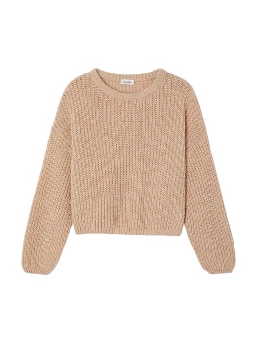 Beige wollen gebreide pull American Vintage