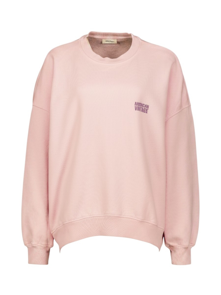 Roze sweater met logo American Vintage