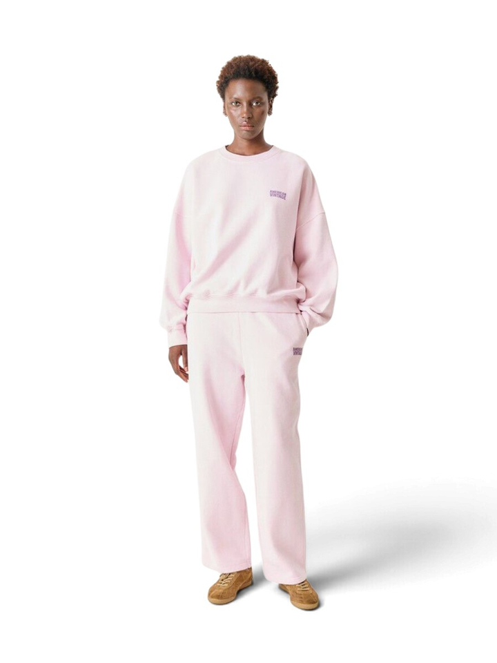 Roze sweater met logo American Vintage