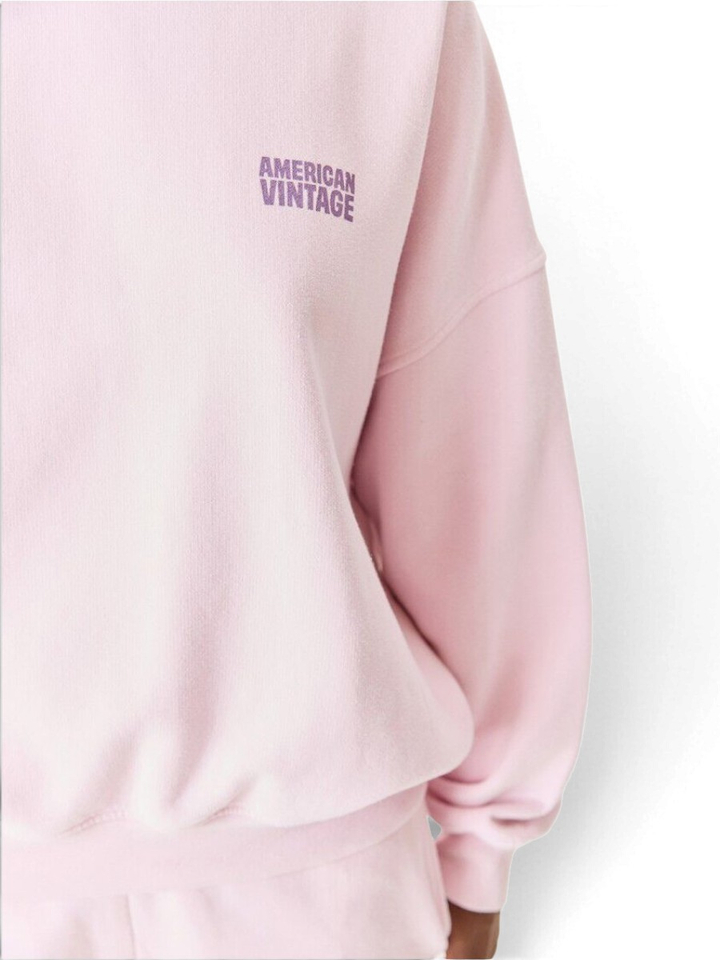 Roze sweater met logo American Vintage