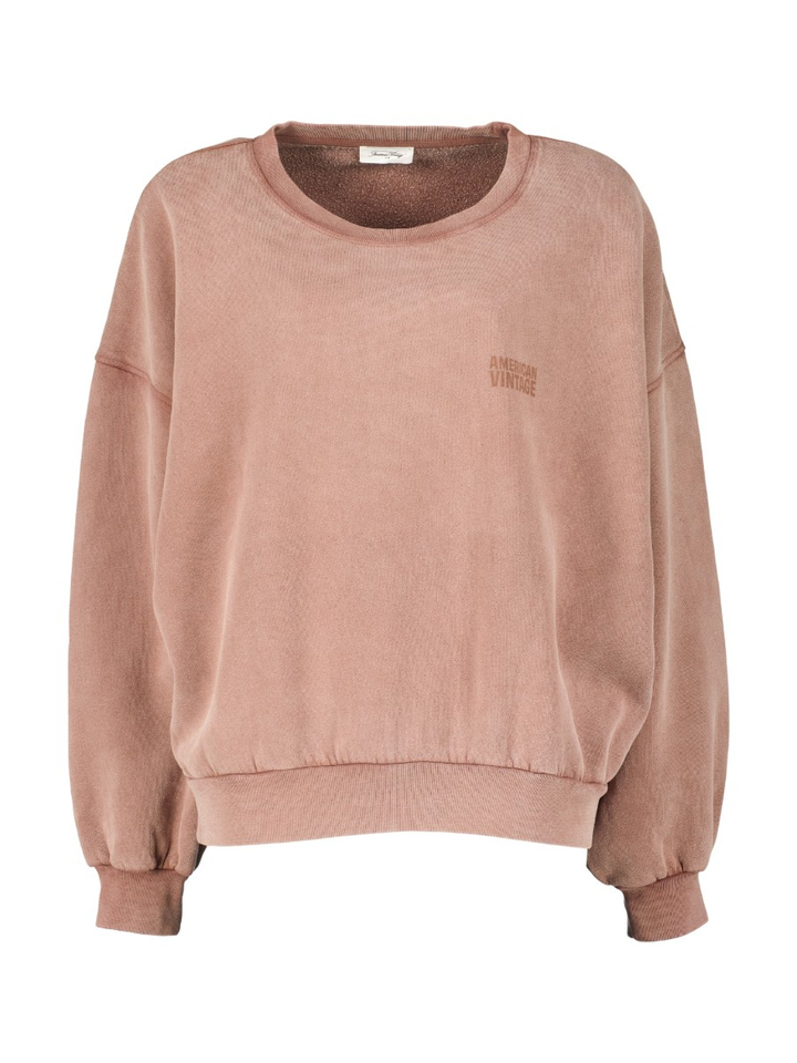 Bruine sweater met ronde hals