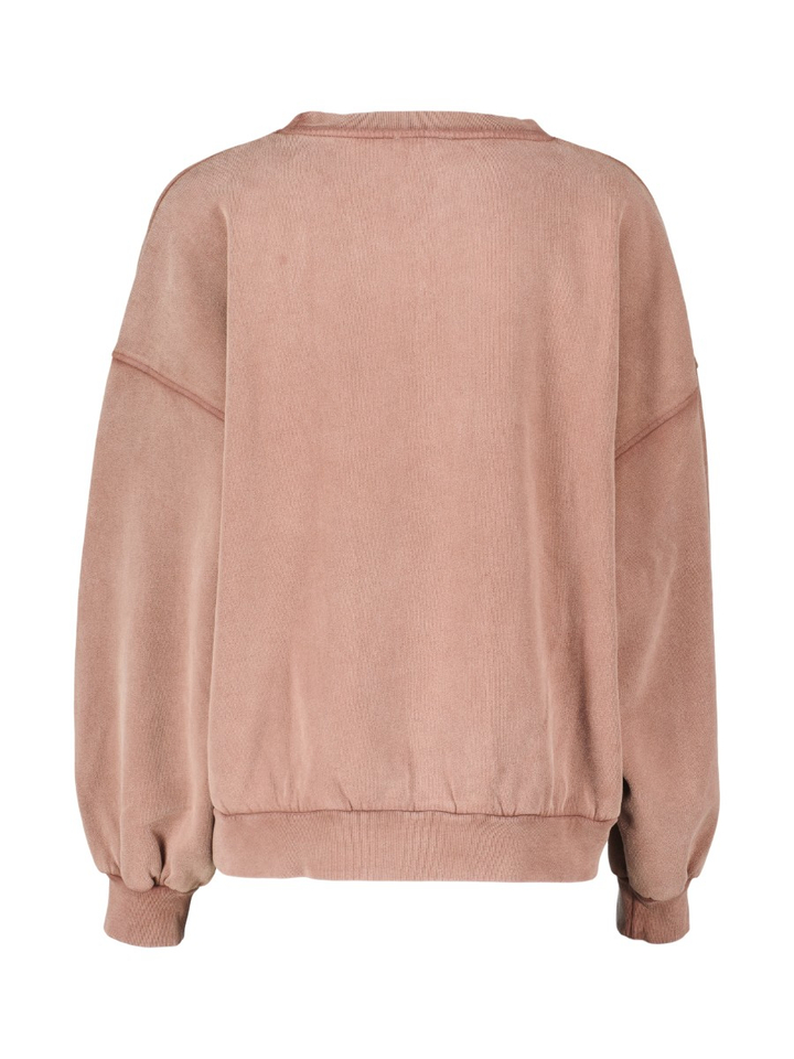 Bruine sweater met ronde hals