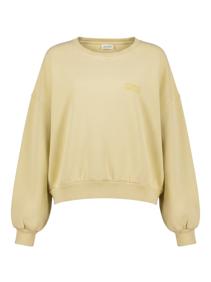 Gele sweater met ronde hals American Vintage