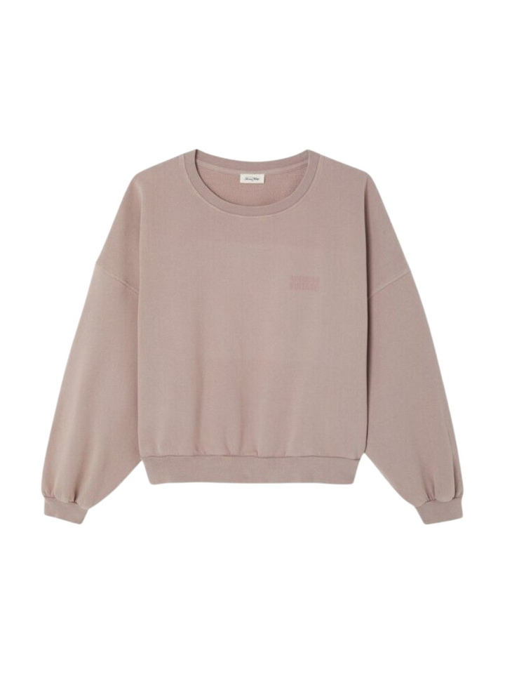 Lichtgrijze sweater met ronde hals American Vintage