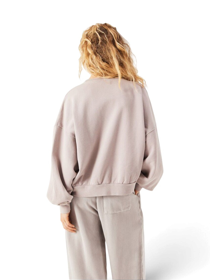 Lichtgrijze sweater met ronde hals American Vintage