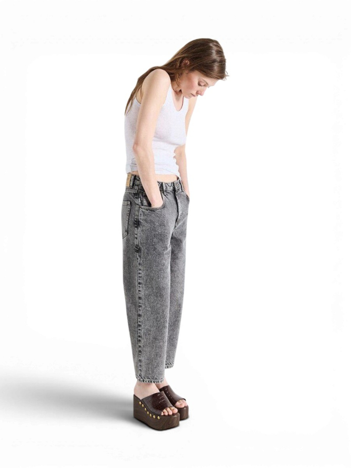 Grijze wijde boyfriend jeans American Vintage 