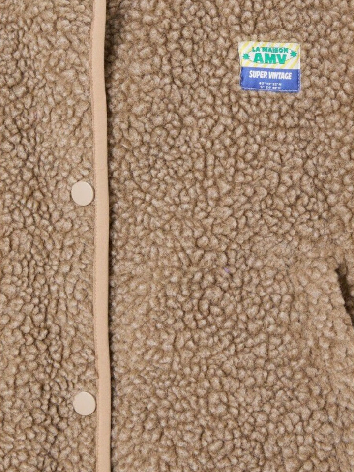 Taupe fluffy bodywarmer American Vintage
