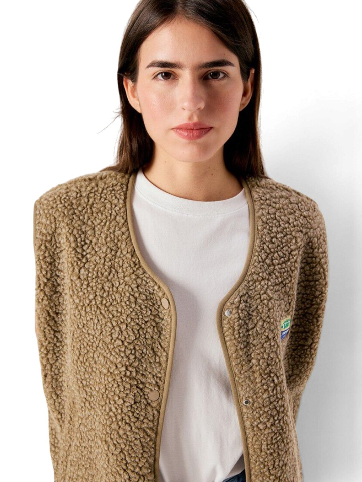 Taupe fluffy bodywarmer American Vintage