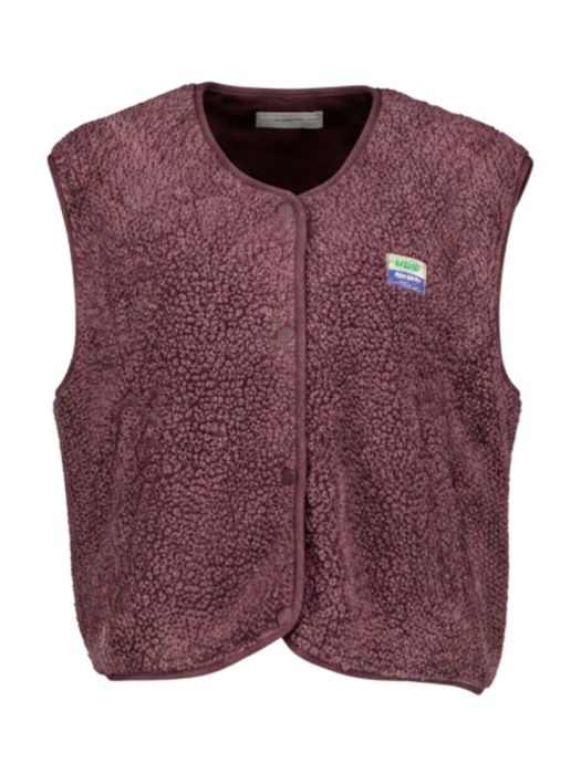 Bordeaux fluffy bodywarmer American Vintage