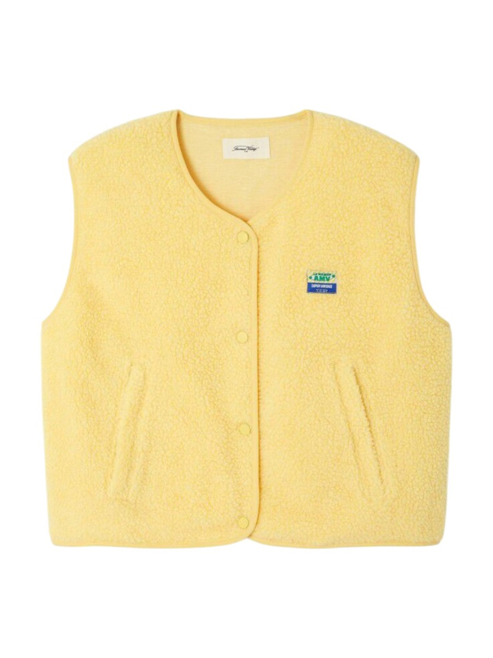 Gele teddy bodywarmer Hok American Vintage